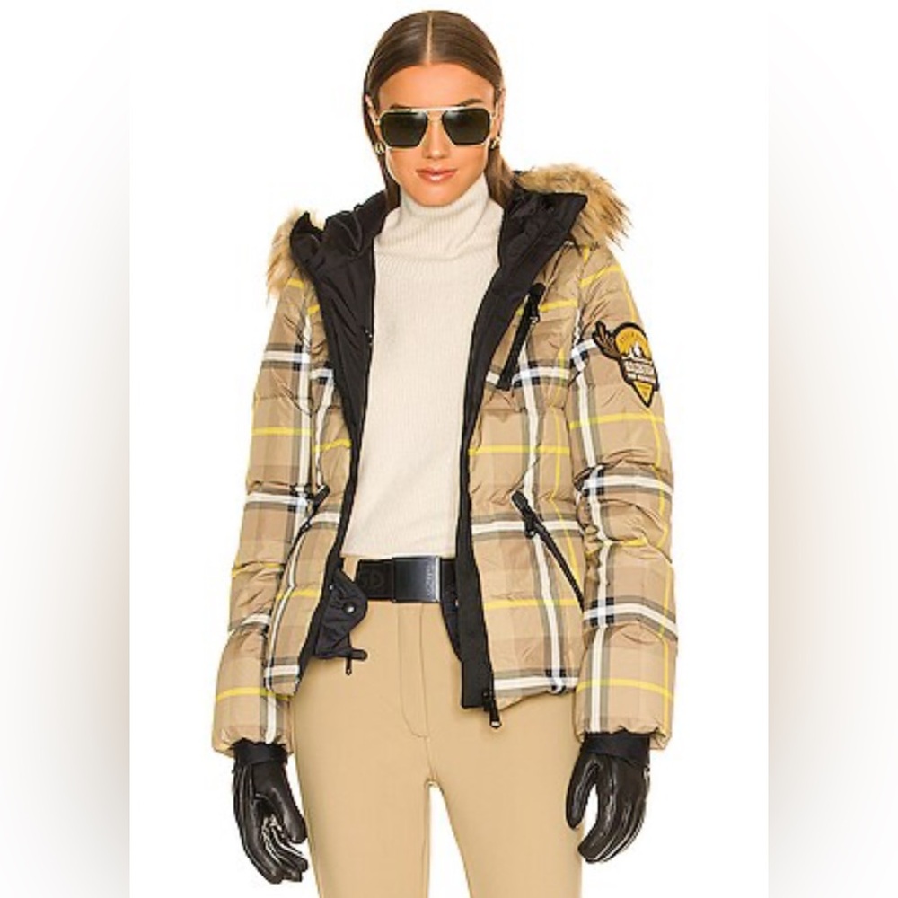 Lumber Raccoon Fur Jacket in Check NWT